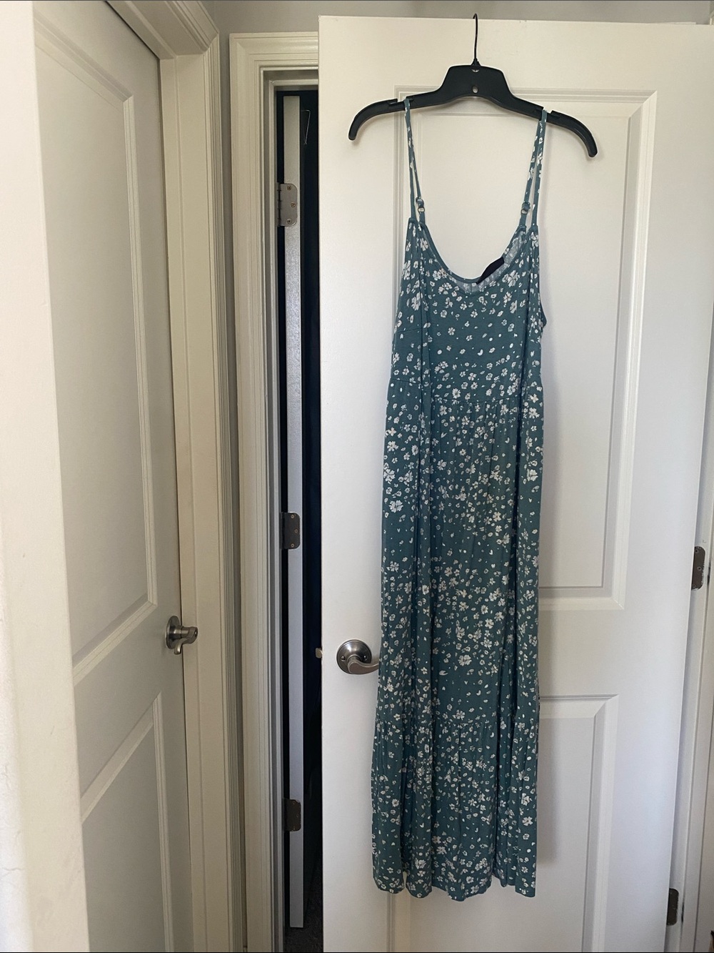 Lane Bryant Teal Green Floral Slip Dress